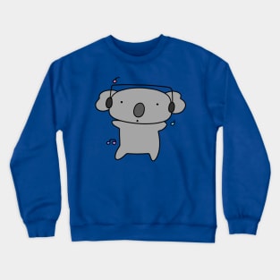 Dancing Headphones Koala Crewneck Sweatshirt